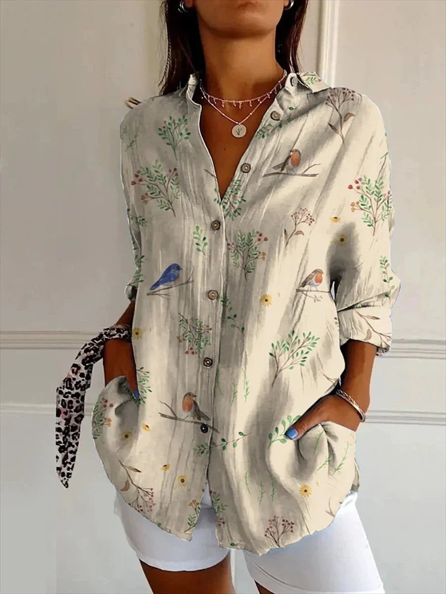 Loraine - Beige Nature Blouse