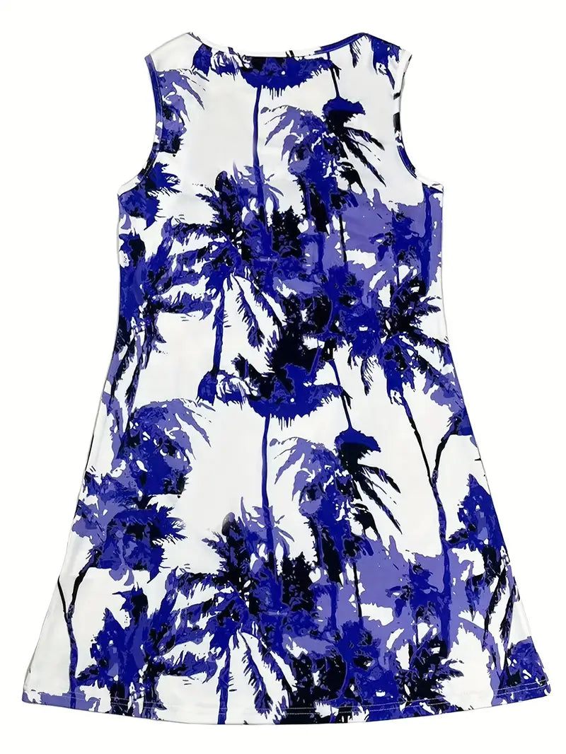 Paloma – Coconut Tree V-Neck Dress