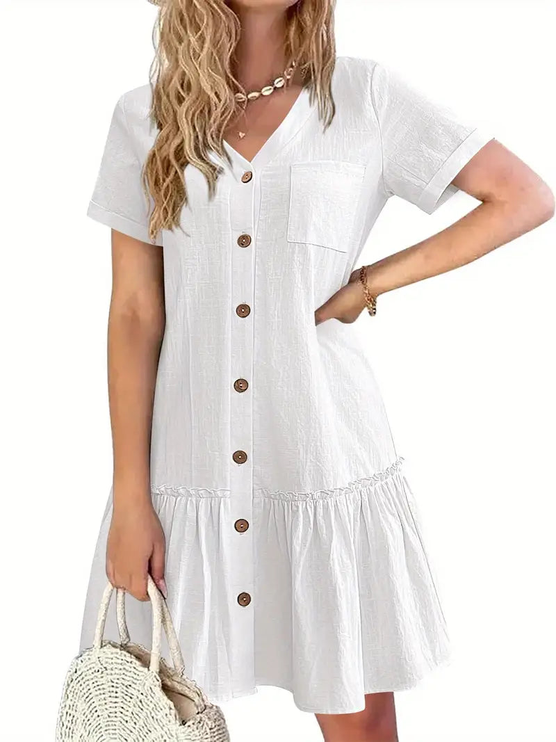 Ella – Cotton-Linen Tunic Dress