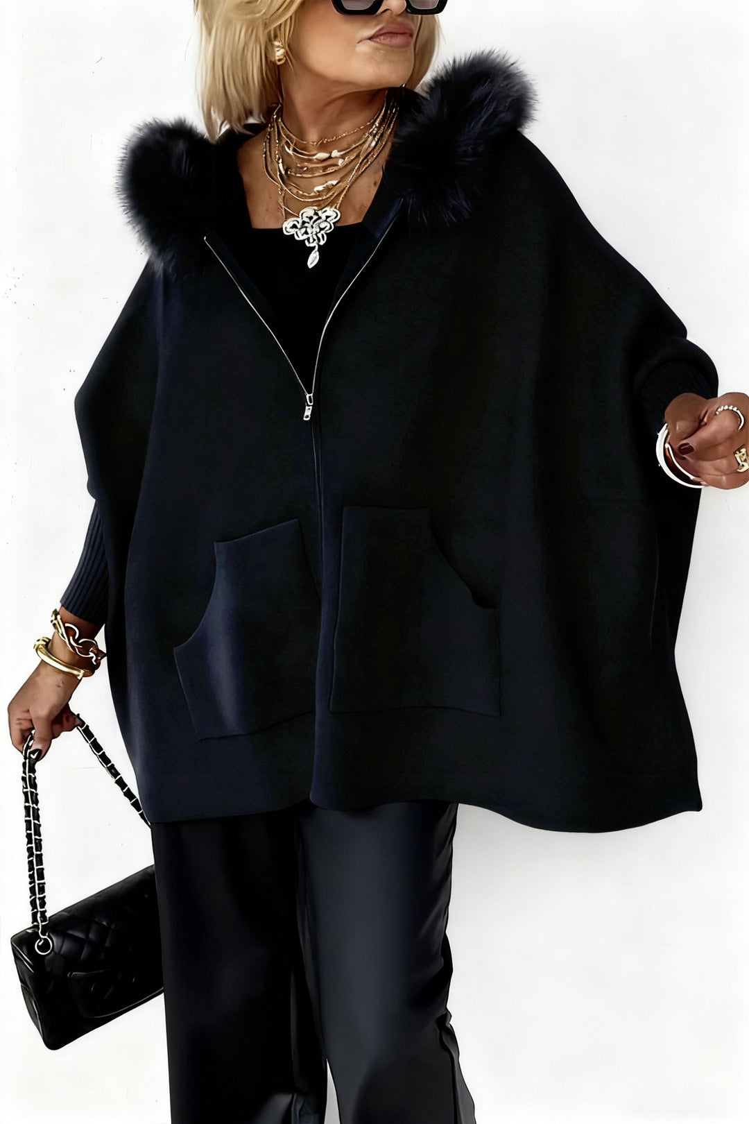 Isendria - Elegant Casual Hooded Coat