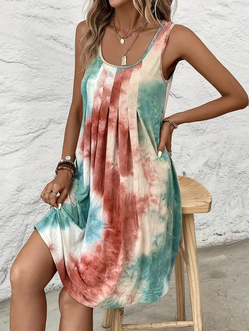 Mira – Tie-Dye Elegant Dress