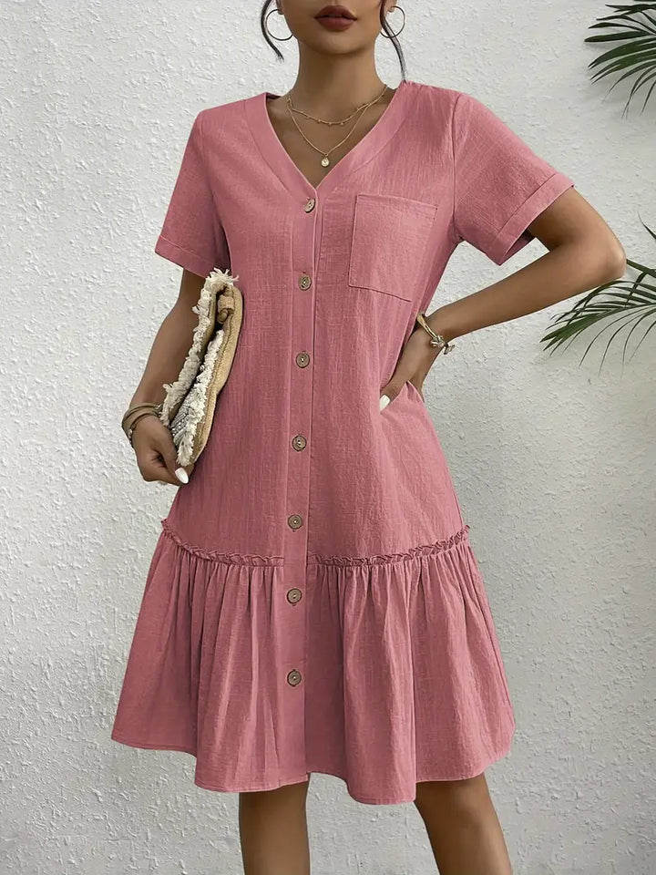 Ella – Cotton-Linen Tunic Dress