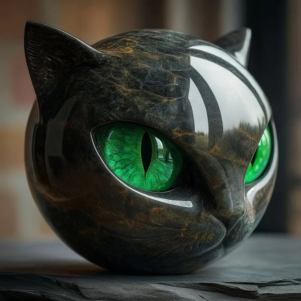 Elliana - Obsidian Cat Orb