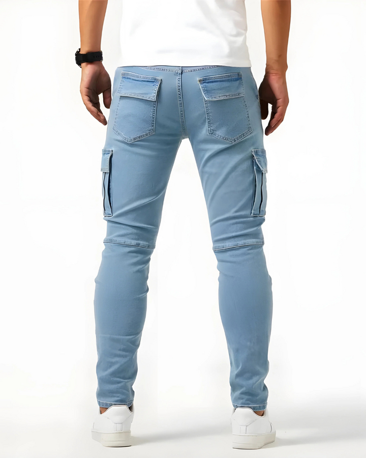 Ethan - Tailored Stretch Cargo Trousers