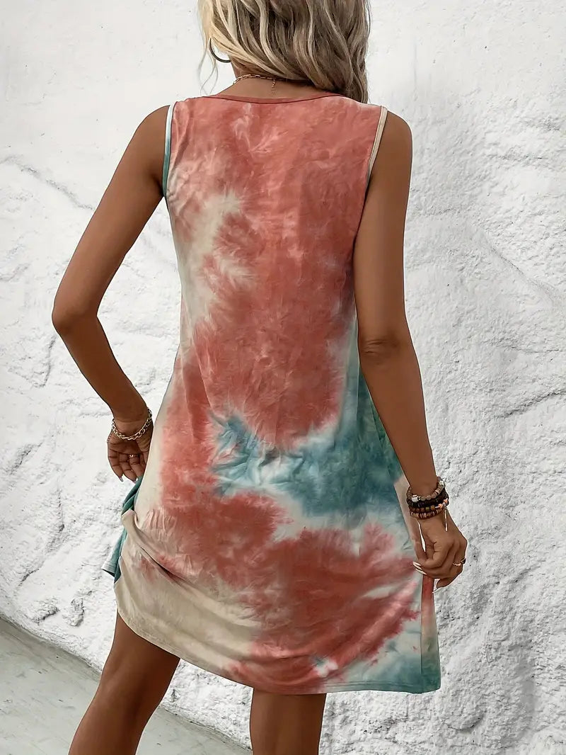 Mira – Tie-Dye Elegant Dress