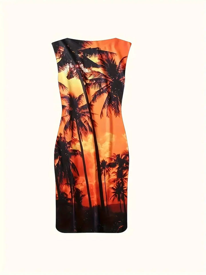 Paloma – Coconut Tree V-Neck Dress