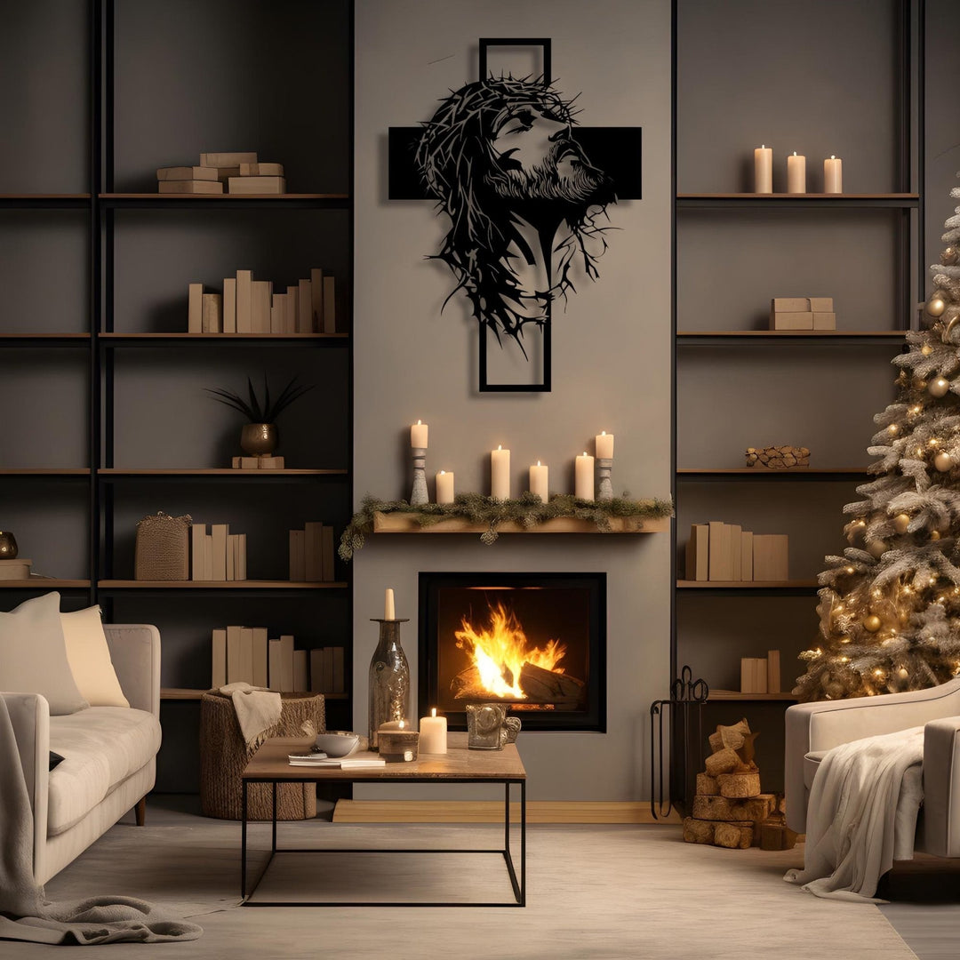 Cyras - Jesus Cross Metal Wall Art