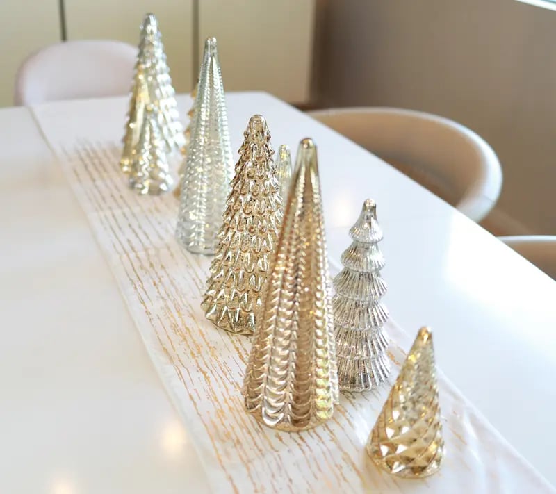 Vionara - Golden Lighted Christmas Trees