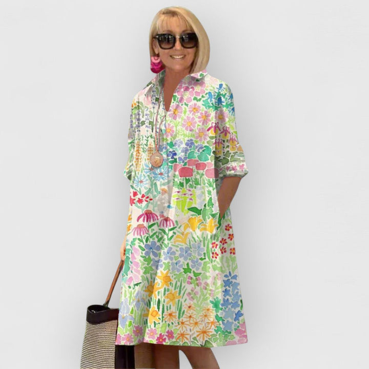 Vireya - Elegant Casual Floral Dress