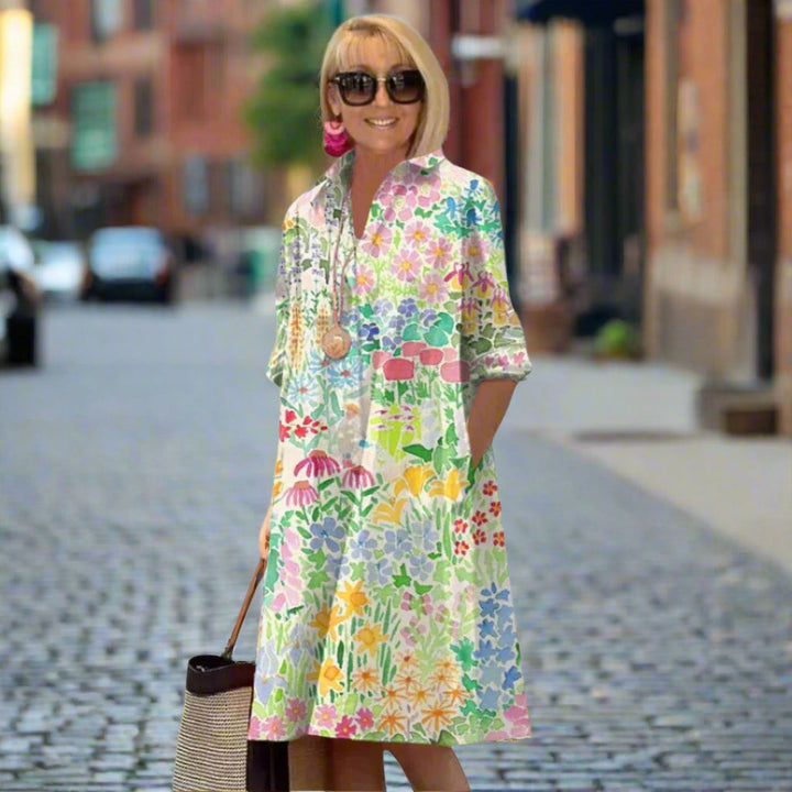 Vireya - Elegant Casual Floral Dress