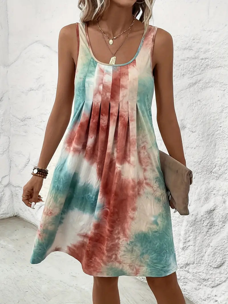 Mira – Tie-Dye Elegant Dress