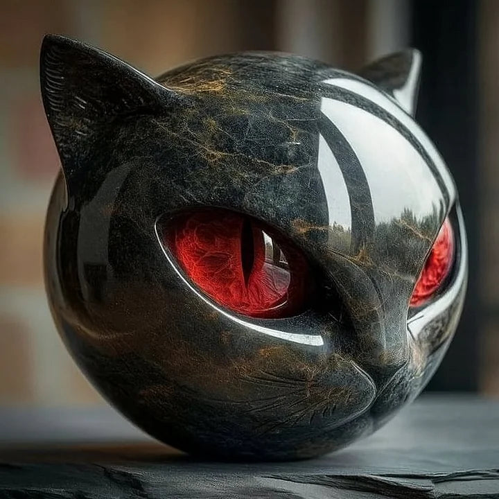 Elliana - Obsidian Cat Orb