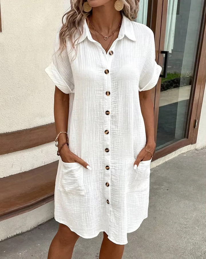 Lena – Linen Shirt Dress