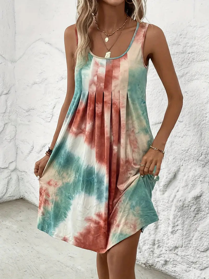 Mira – Tie-Dye Elegant Dress