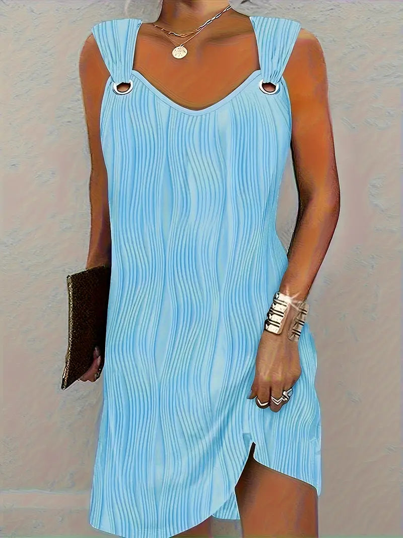 Vera - Sleeveless mini dress with V-neckline