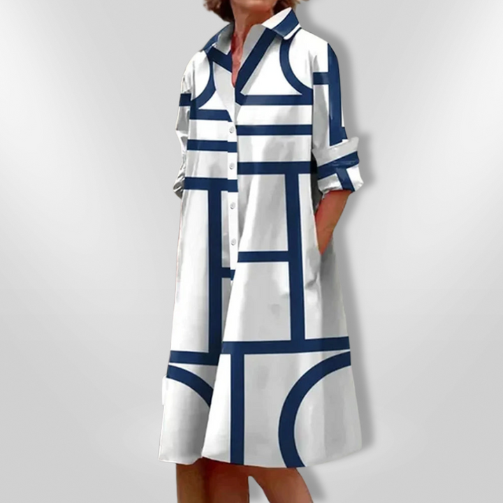 Catori - Elegant Casual Geometric Dress