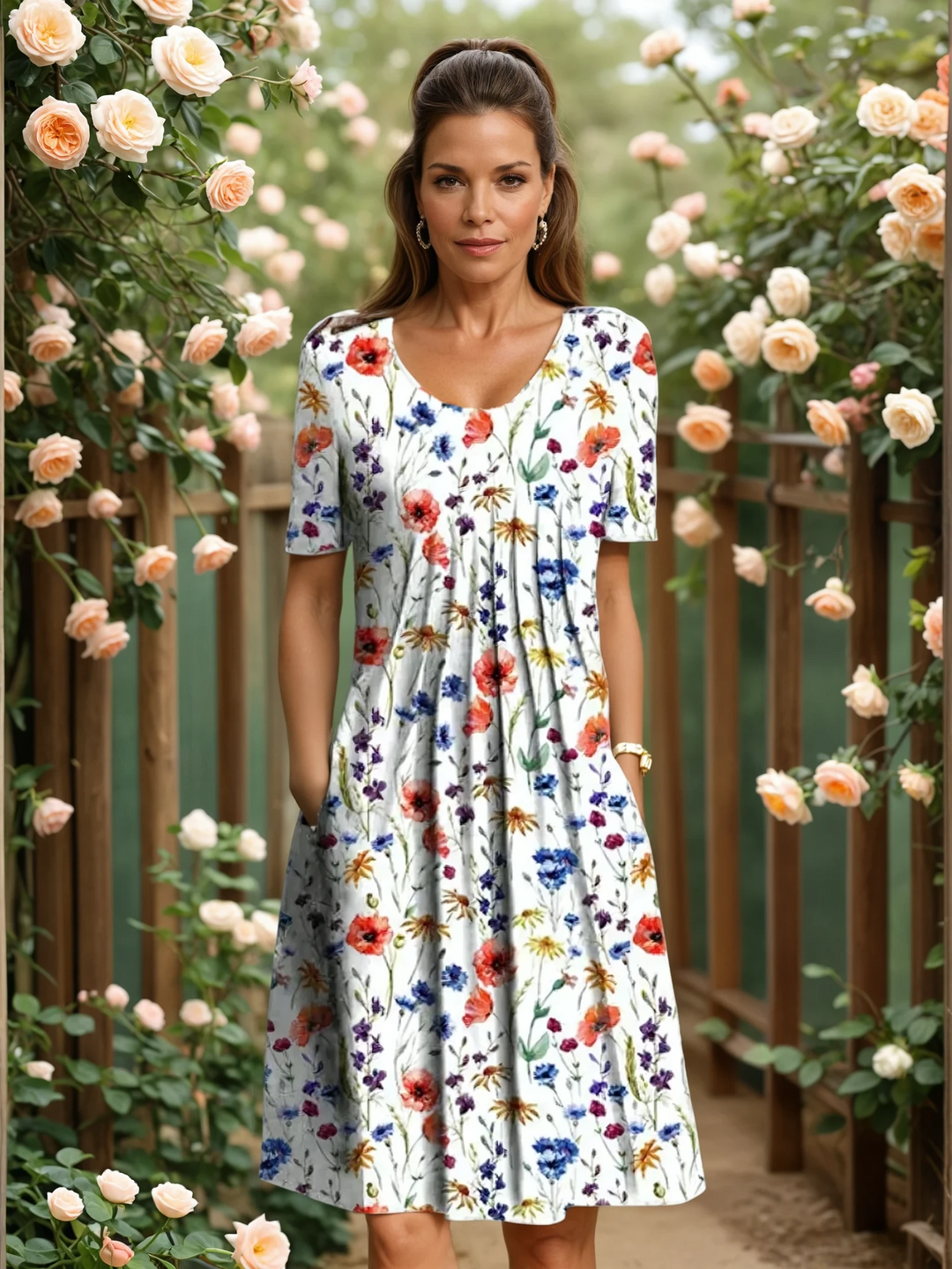 Lirilys - Elegant Floral Dress