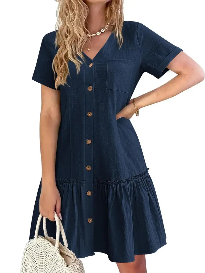 Ella – Cotton-Linen Tunic Dress