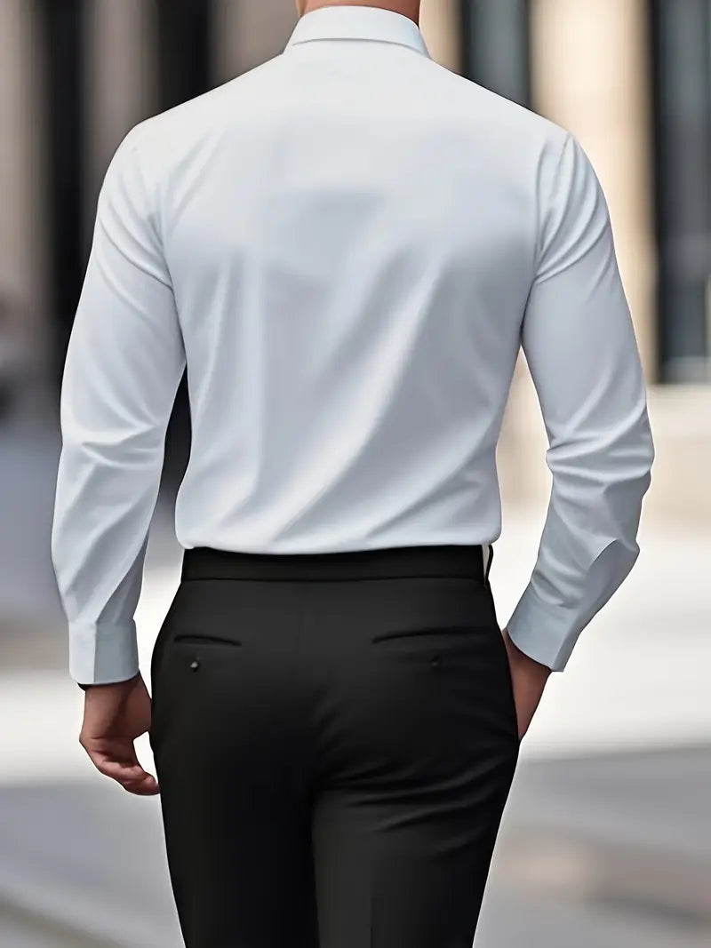Larry - Elegant Casual Long Sleeve Shirt