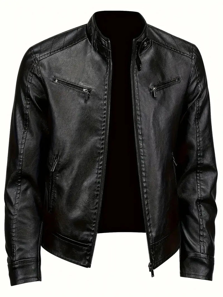 Rex – PU Leather Zipper Jacket