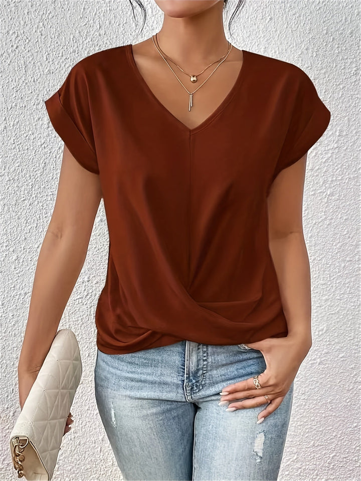Louise - Elegant V-Neck Top