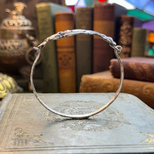 Delyth - Engraved Silver Bracelet