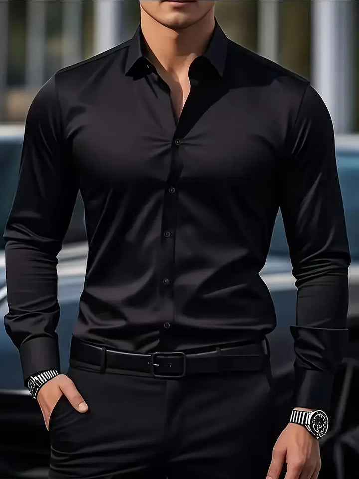 Larry - Elegant Casual Long Sleeve Shirt