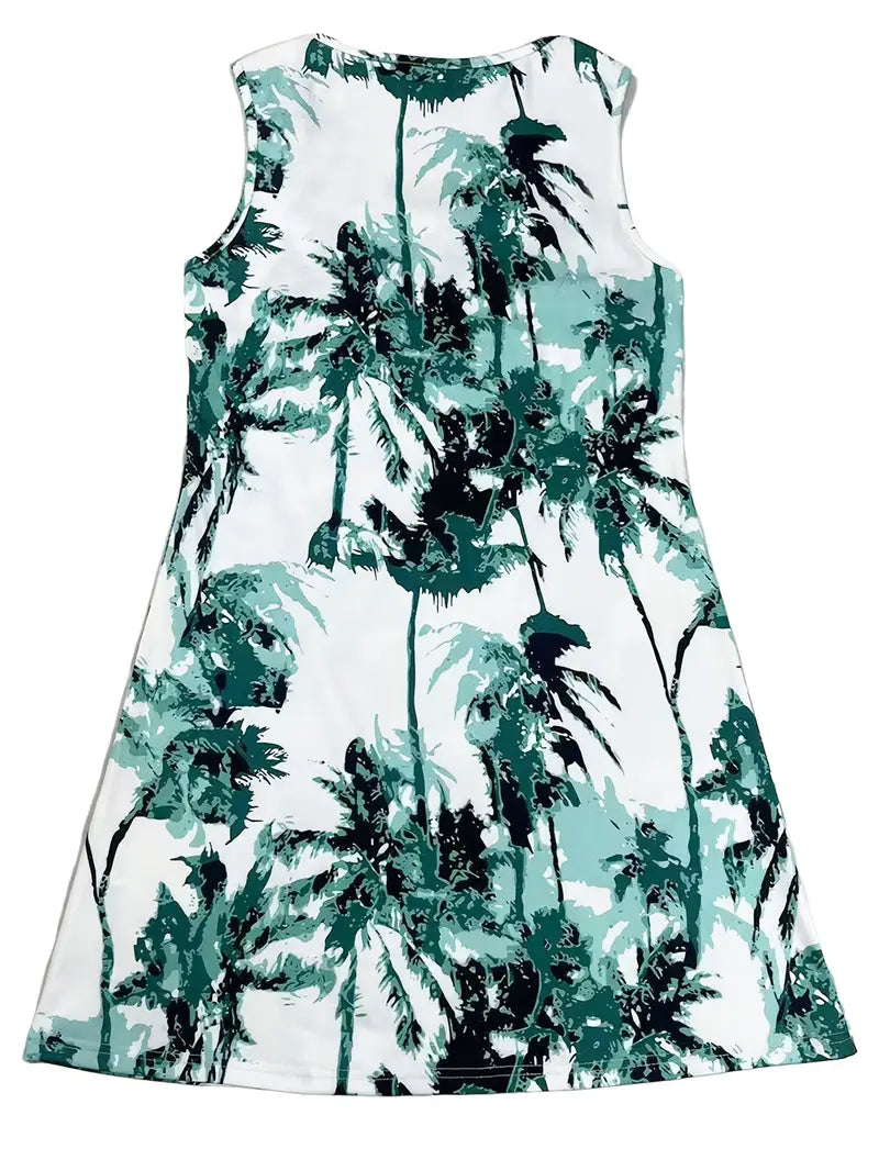 Paloma – Coconut Tree V-Neck Dress