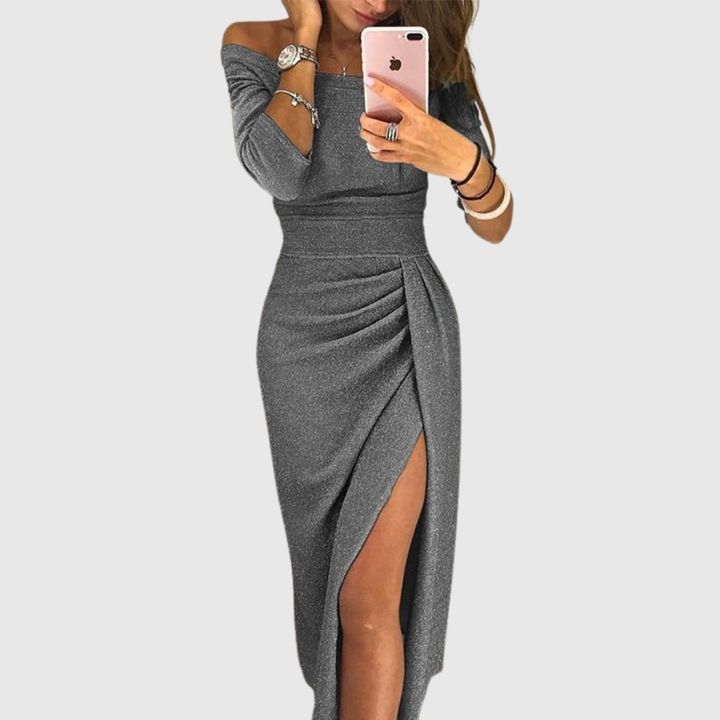 Evalora - Elegant Casual Midi Dress