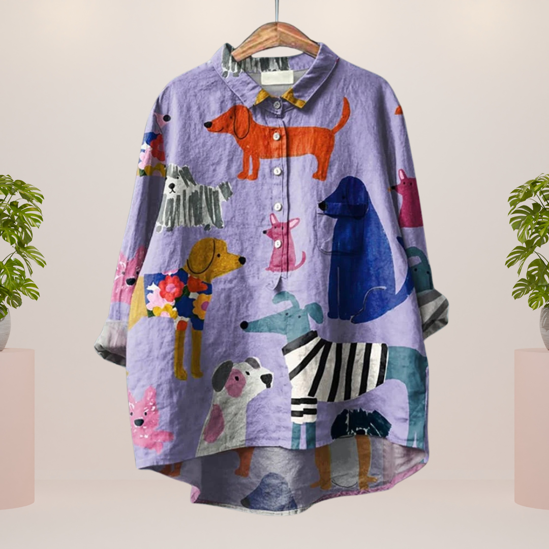 Freya | Trendy Printed Animal Shirt