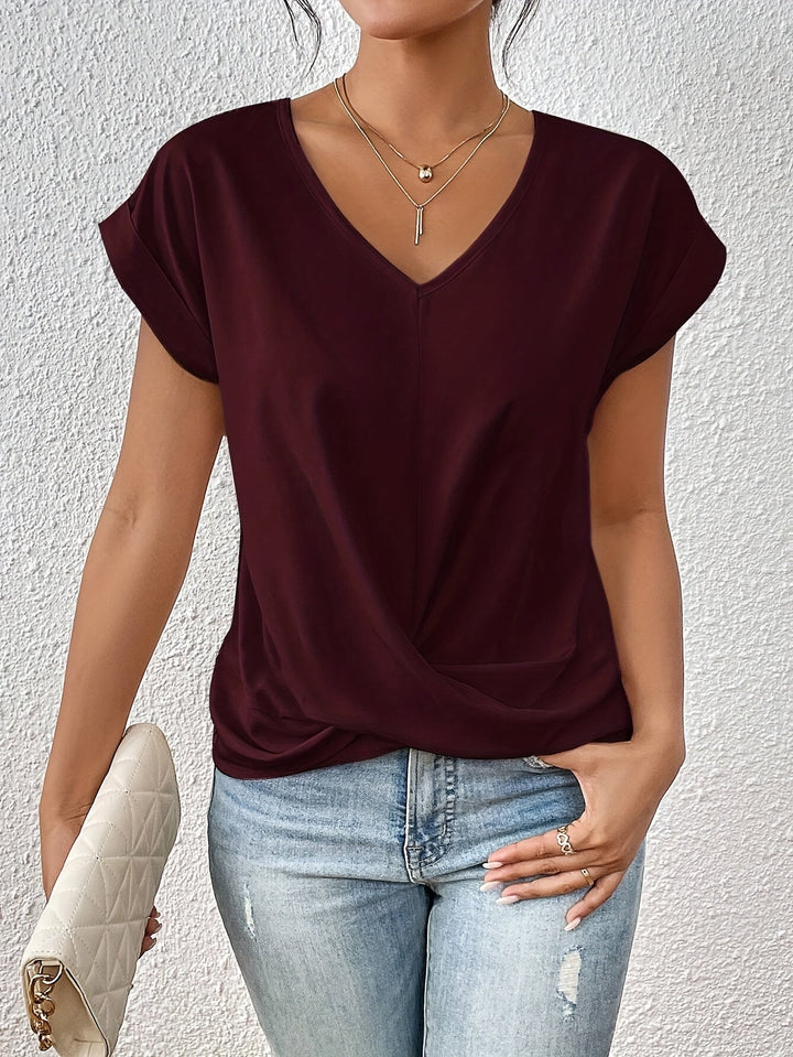 Louise - Elegant V-Neck Top