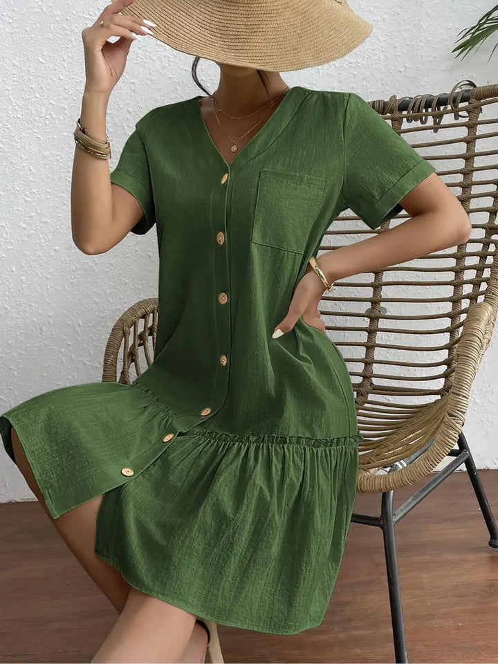 Ella – Cotton-Linen Tunic Dress