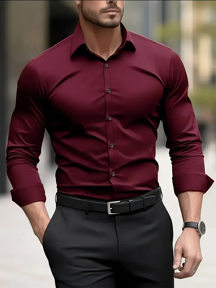 Larry - Elegant Casual Long Sleeve Shirt