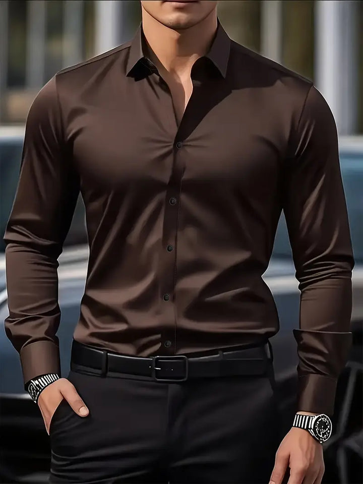 Larry - Elegant Casual Long Sleeve Shirt