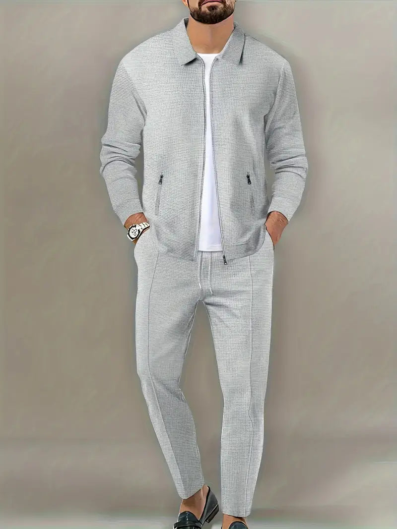 Nolan – Waffle Knit Jacket & Joggers Set