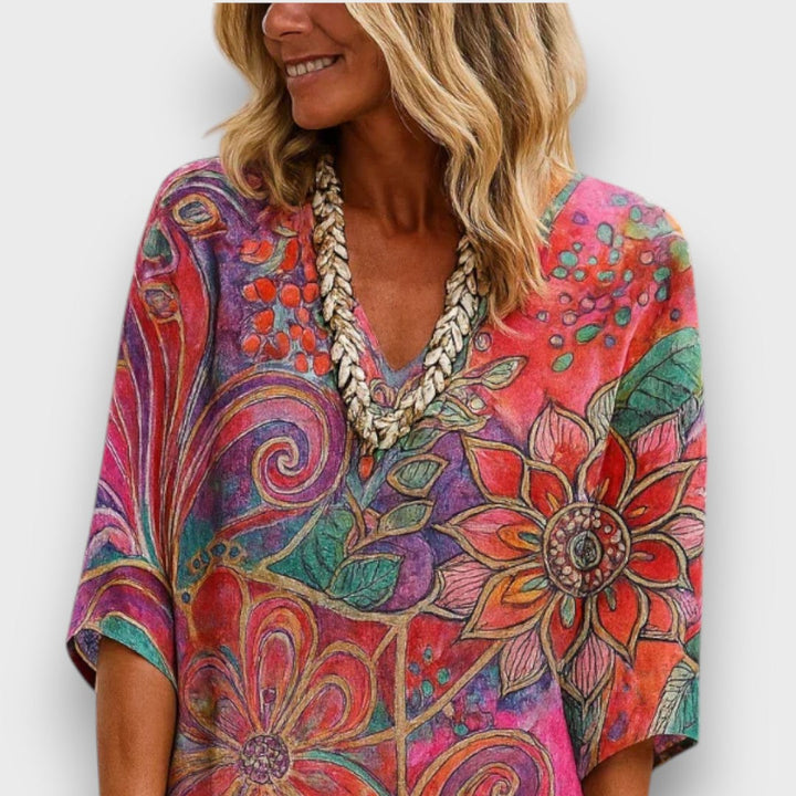 Geneva - Elegant Casual Floral Dress