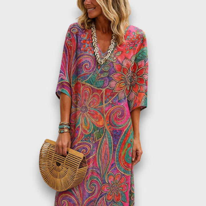 Geneva - Elegant Casual Floral Dress