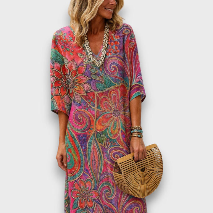 Geneva - Elegant Casual Floral Dress