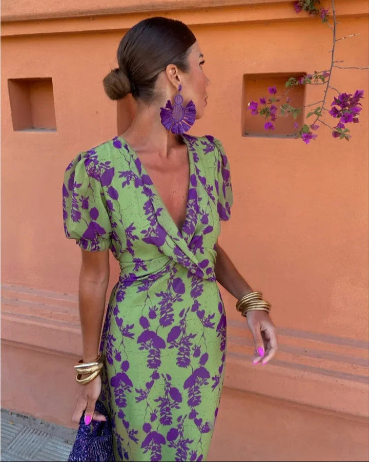 Genessa - Elegant Casual Floral Dress