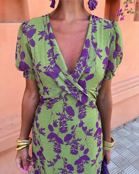 Genessa - Elegant Casual Floral Dress