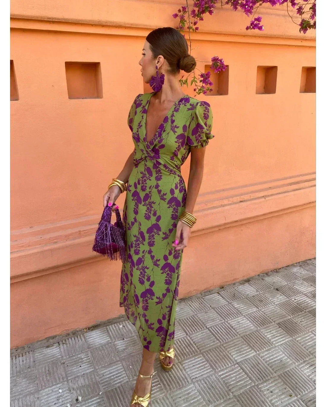 Genessa - Elegant Casual Floral Dress
