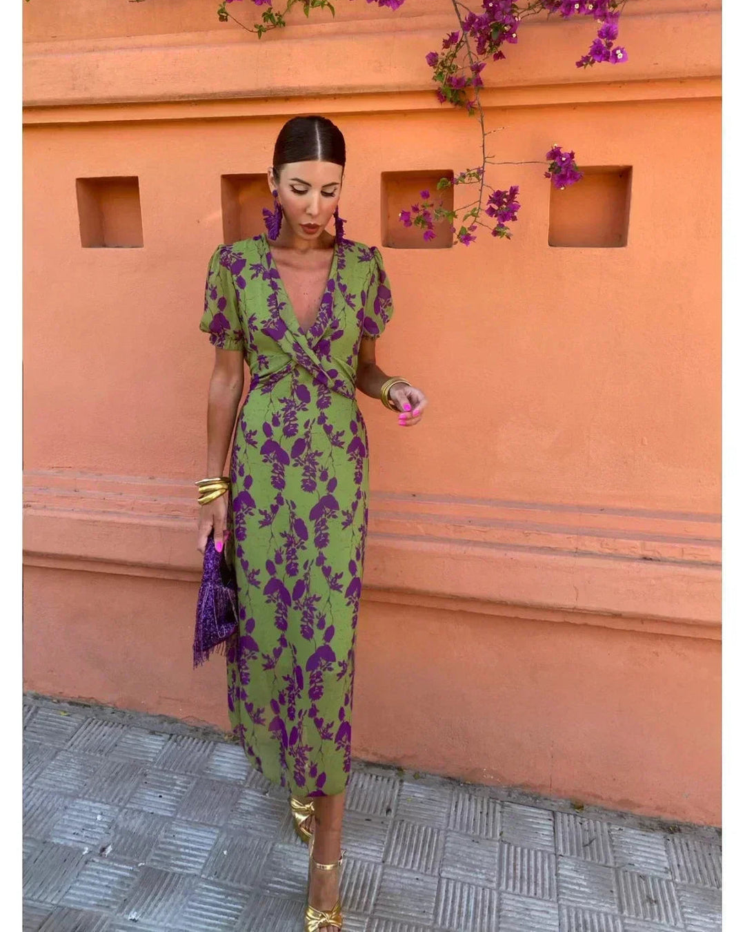 Genessa - Elegant Casual Floral Dress