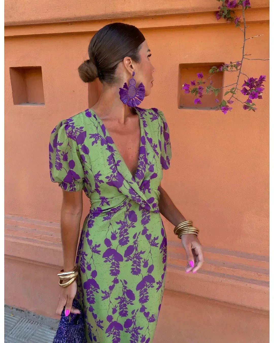 Genessa - Elegant Casual Floral Dress