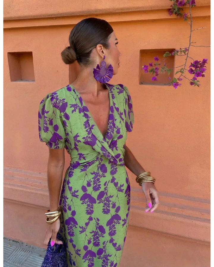 Genessa - Elegant Casual Floral Dress