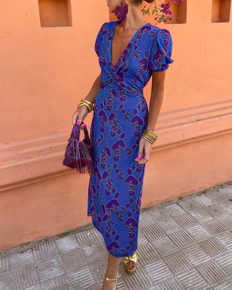 Genessa - Elegant Casual Floral Dress