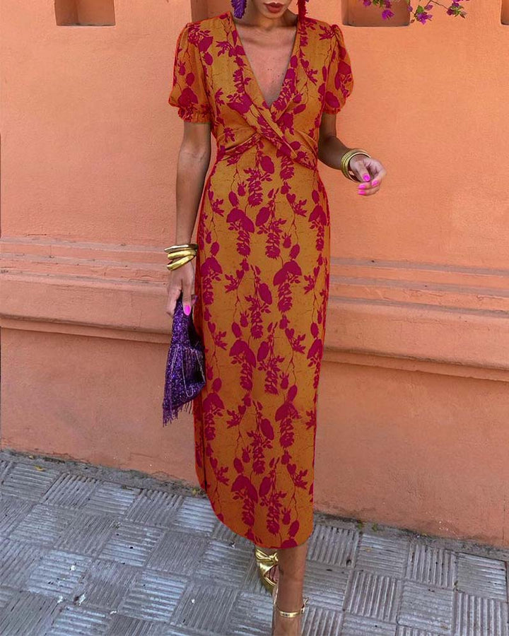 Genessa - Elegant Casual Floral Dress