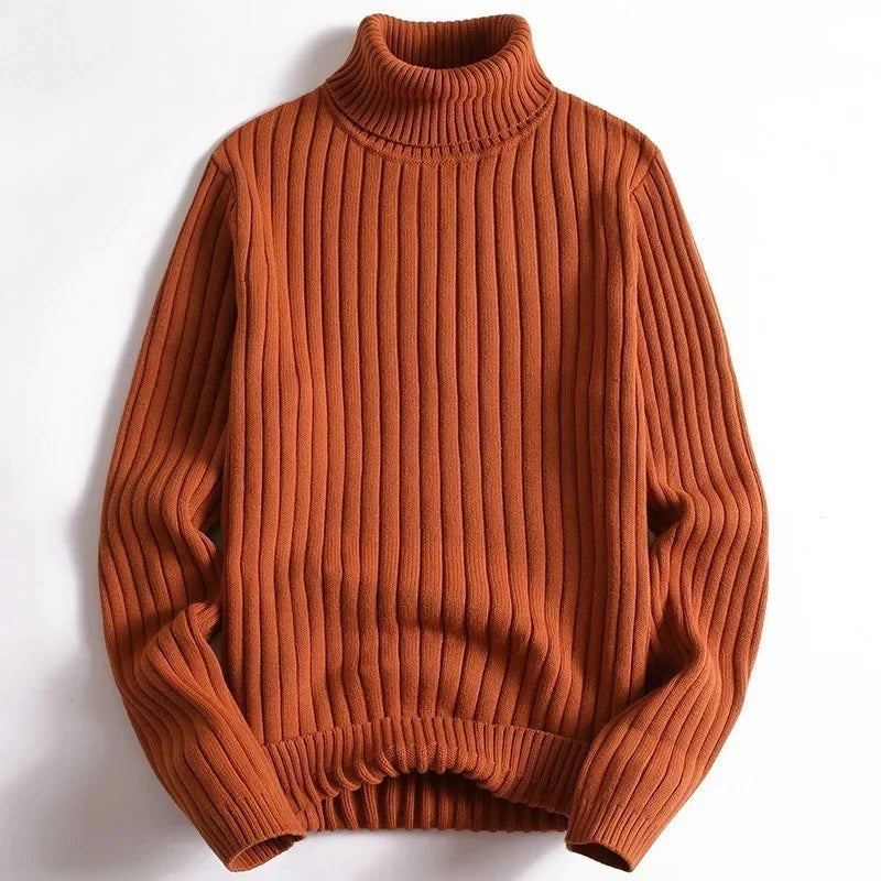 Erik – Classic Ribbed Turtleneck Pullover