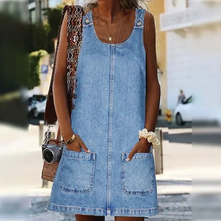 Trixie - Elegant Casual Denim Dress