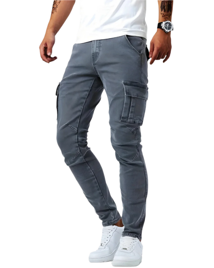 Ethan - Tailored Stretch Cargo Trousers