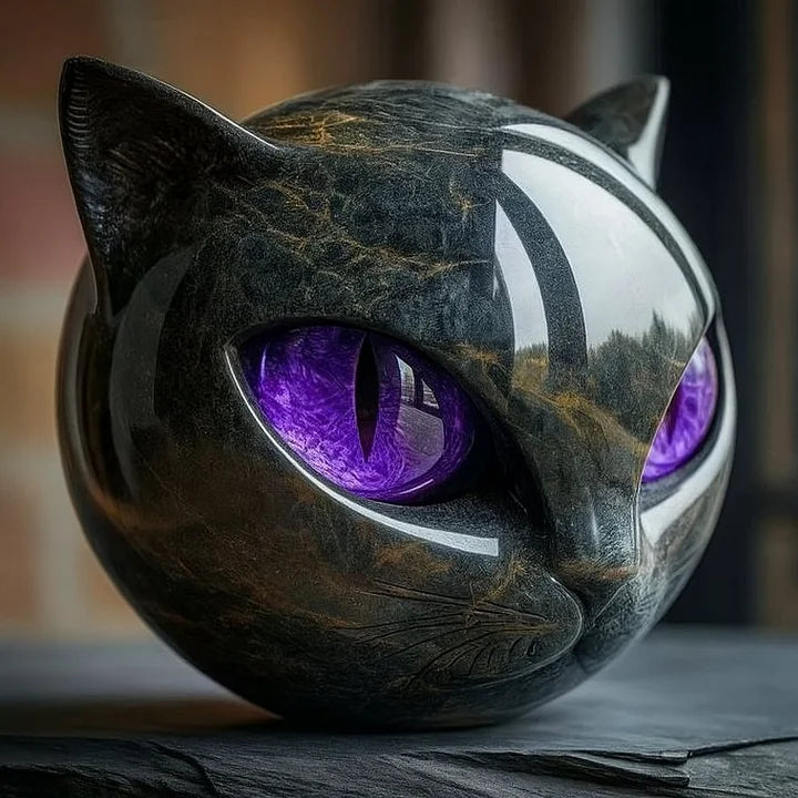 Elliana - Obsidian Cat Orb